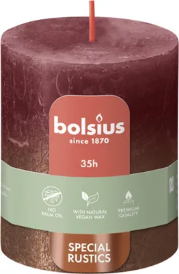 Immagine prodotto di Candela Bolsius Fading 80 68 Rosso + Rame
