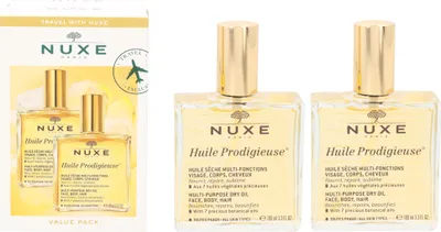 Produktbild von 2x100ml - Face,Body,Hair Nuxe Travel With Nuxe Huile Prodigieuse Duo