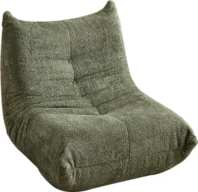 Zdjęcie produktu dla Sofa Chenille, fotel podłogowy, krzesło bez podłokietników, sofa worek, fotel wypoczynkowy z pianką z pamięcią kształtu, sofa podłogowa do salonu, do gier i do biura