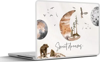 Produktbild von MuchoWow® Laptop Aufkleber Sticker Cover Zitate - Kinder - Sprichwörter - Süße Träume - Jungen - Mädchen - Kinder 32.5x23.5 cm - Sticker für Laptop - Selbstklebend