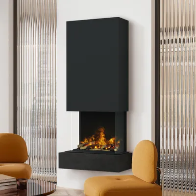 Produktbild von muenkel design Sona [Elektrokamin Opti-myst]: Nero (Schiefer schwarz) - Schwarz