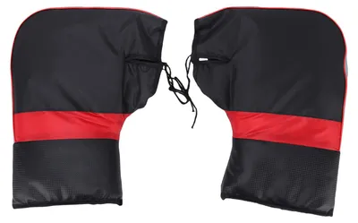 Zdjęcie produktu dla Rękawiczki motocyklowe, wodoodporne, dwuwarstwowe, osłony na ogrzewacze do rąk do jazdy na rowerze, losowy kolor, czarne wewnątrz