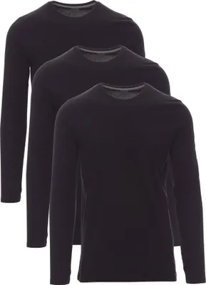 Produktbild von Mivaro Herren 3er Pack Langarmshirts aus Baumwolle - Longsleeve mit Rundhals, leicht anliegend, feinmaschiges Gewebe, Größen S bis 5XL