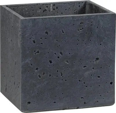 Zdjęcie produktu dla Donica Betonowa Zewnętrzna Na Dwór Z Otworami Zadora TOWER S 31x25x30 grafitowy
