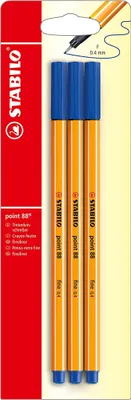 Productafbeelding van Fineliner - STABILO point 88 - 3-delige set - blauw