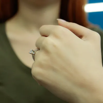 Produktbild von 0,52 Carat Diamant Solitär Ring Antragsring 14 Karat Weißgold