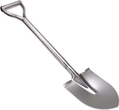 Obrázek produktu pro 80cm kulatá lopatka z nerezové oceli s D-rukojetí pro práci na zahradě a kempování