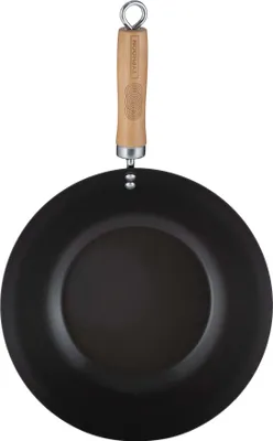 Produktbild von Typhoon World Foods 1401.108 Wokpfanne, 28 cm max. Durchmesser, Gusseisen/Gussaluminium, Induktionsherd-geeignet, Antihaftbeschichtung