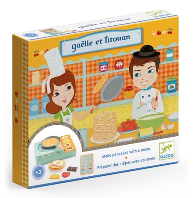 Productafbeelding van Rolspeelset pannenkoekenbereiding Gaelle en Titouan, Djeco