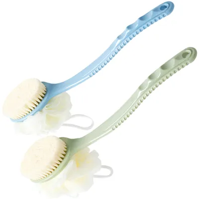 Imagen del producto de Juego de 2 cepillos de baño con exfoliante de loofah