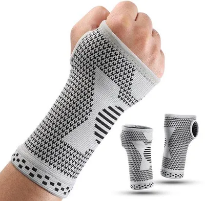 Produktbild von Fitness-Trainingsarmbänder, Armbandstütze, verstellbare Armbänder, Kompressionshandschuhe, Größe M