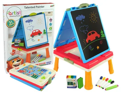 Obrázek produktu pro Magnetická tabule 3 v 1 modrá