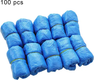 Produktbild von 100 pcs nicht rutschfeste Kunststoffabdeckungen für Schuhabdeckungen Reinigen Schutzüberschüsse für Hotel