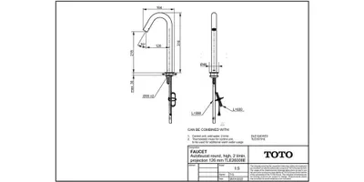 Produktbild von TOTO TLE26008E TOTO Automatikarmaturenauslauf rund ,