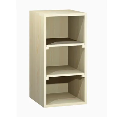 Produktbild von Weinregal 60 cm, Modul mit 2 Fachböden, Kiefernholz natur