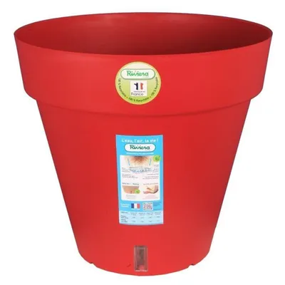 Image de Pot de fleurs Riviera Rouge polypropylène Plastique Boule Circulaire Ø 50 cm