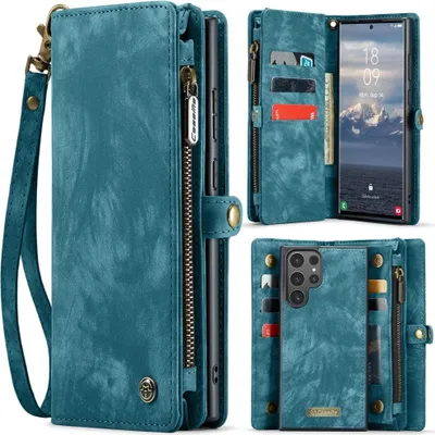 Produktbild von Samsung Galaxy S25 Ultra Hülle - CaseMe 008 2-in-1 Klapphülle & Back Cover mit Brieftasche - Blau