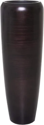 Immagine prodotto di Vaso da terra CAVITA in fibra di vetro, marrone a spirale, 34x34x97 cm