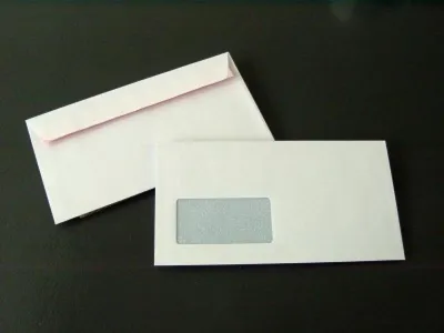Zdjęcie produktu dla Koperty 125 x 235 mm, 80 g/m², samoprzylepne, z okienkiem, opakowanie 1000 sztuk, białe