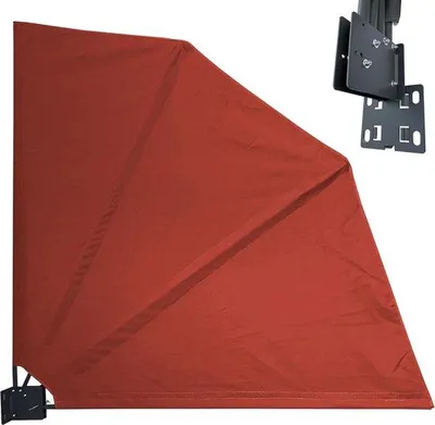 Produktbild von Famanu Sichtschutzpaneel 115 x 115 cm rot-orange RAL 2001 - Easy Mount Wandplatte