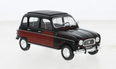 Produktbild von WhiteBox WB124151 - 1/24 / Renault 4L Parisienne, schwarz/Dekor, 1964 - Neu