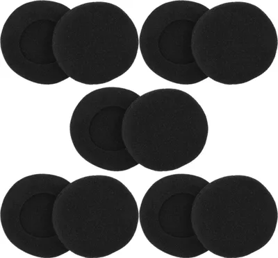 Produktbild von vhbw 10x Ohrpolster kompatibel mit AKG K452, Y45, Y30, Q460 Kopfhörer Headset, Schaumstoff Schwarz, Matt