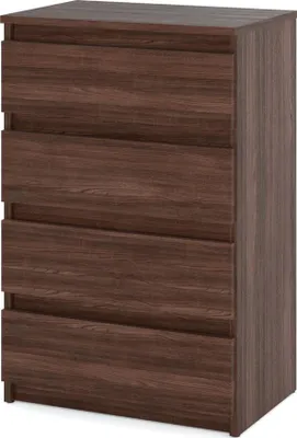 Zdjęcie produktu dla Komoda Z 4 Szufladami Do Salonu Sypialni 60Cm Hugo Pojemna Szafka Dąb Wenge