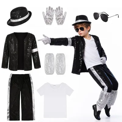 Popstar-Kostümset Retro-Disco-Outfit für Kinder, Gr. M