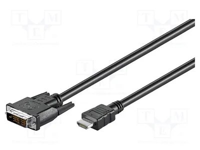 Immagine prodotto di 1 cavo DVI-D (connettore), connettore HDMI, HDMI 1.4, 1 metro, nero, 50579, HDMI, DVI