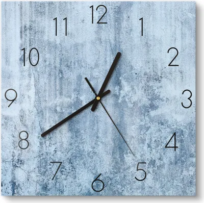 Produktbild von DEQORI Glasuhr 30x30 cm Zahlen 'Ewige Betontextur' Wanduhr Glas Uhr Design leise Küchenuhr