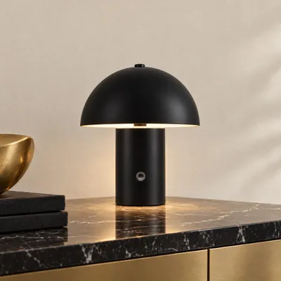 Produktbild von lusenz LED-Tischleuchte Civaro nero 2W Schwarz Pilzform Wiederaufladbar