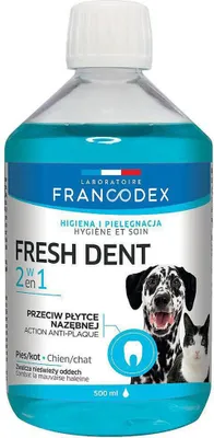Zdjęcie produktu dla Zolux Francodex Fresh Dent Płyn Do Higieny Jamy Ustnej Dla Psów I Kotów 500ml