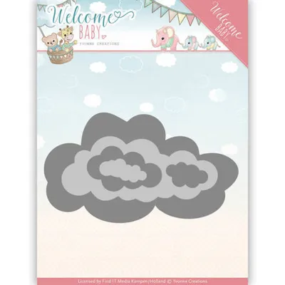 Produktbild von Stanzschablone - Yvonne Creations - Welcome Baby - Wolken