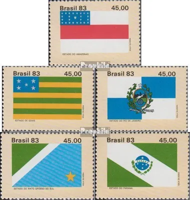 Produktbild von Briefmarken Brasilien 1983 Mi 2008-2012 (kompl.Ausg.) postfrisch Flaggen der Bundesstaaten