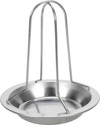 Produktbild von Hähnchenbräter mit Auffangschale aus Edelstahl, Grillspieß Hähnchenhalter für gleichmäßiges garen