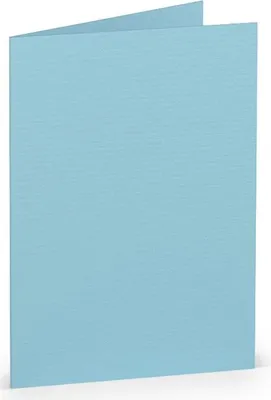 Obrázok produktu pre RÖSSLER 164009124 Briefkarte Paperado - A7, 220 g/qm, doppelt, hoch, aqua gerippt