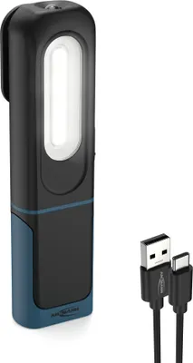 Produktbild von ANSMANN LED Arbeitsleuchte, aufladbare Taschenlampe mit Haltemagnet und Haken