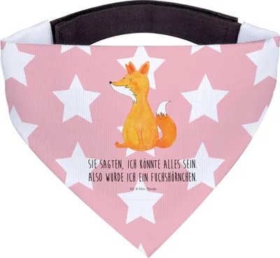 Produktbild von Mr. & Mrs. Panda Halstuch Für Hunde Einhorn Fuchs - Rot Pastell - Geschenk, Einhörner, Dreieckstuch, Hund, Hundehalstuch, Unicorns, Füchse, Hals Tuch, Unicorn, Bandana