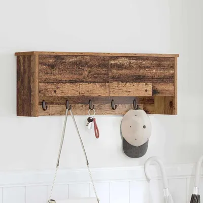 Produktbild von Maison Exclusive - Wandmontierter nachttisch Wandhalterung Altholz 80 x 20 x 30 cm