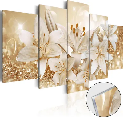 Produktbild von 3mm Acrylglasplatte Acrylglasbild - Golden Bouquet 200x100 cm Blumen b-A-0309-k-n