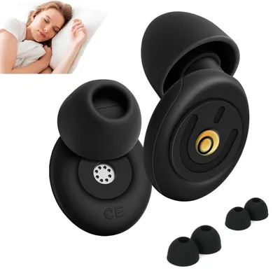 Produktbild von Schlaf Ohrstöpsel 50dB Geräuschreduzierung 3 Paar Silikon Schwarz