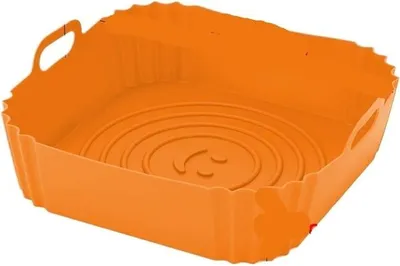 Produktbild von Wiederverwendbare Airfryer-Formeinlage, Zubehör, Silikon-Airfryer-Backform, Ofen-Backblech, Pizza-Hähnchen-Antihaftform(YH1038brown)