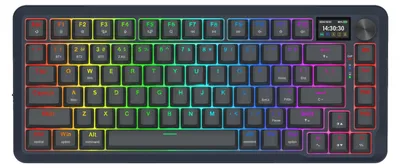 Zdjęcie produktu dla REDRAGON K708-RGB-PRO FLEKACT, Przewodowy i Bezprzewodowy, USB + RF Wireless + Bluetooth, Mechaniczna, Czarny