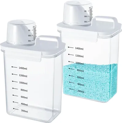 Produktbild von Waschmittelbehälter - 1800 ml - mit Messbecher - langlebiges Material