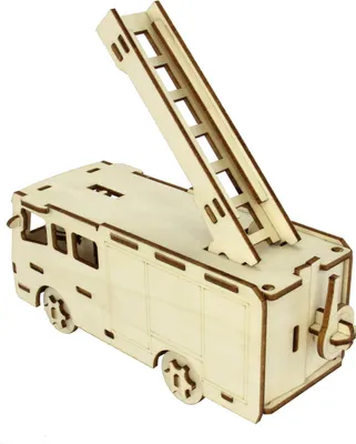 Image de SOL-EXPERT Puzzle 3D en bois Camion de pompiers