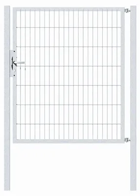 Zdjęcie produktu dla Alberts 647148 Bramka pojedyncza Flexo z akcesoriami, ocynkowana ogniowo, szerokość 125 cm, wysokość 140 cm