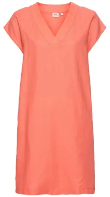 Immagine prodotto di Abito a trapezio da donna della linea camel active, in un fresco mix di lino, color rosso-arancio, collezione abbigliamento donna