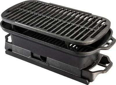 Produktbild von GRILLFASS Gusseisen Tischgrill Standgrill Kohle BBQ