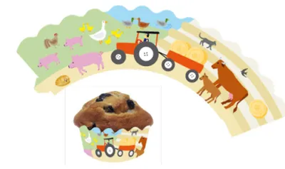 Produktbild von Bauernhof Cupcake Deko
