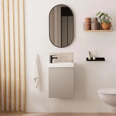 Image de Meuble lave-mains LISA + miroir ovale